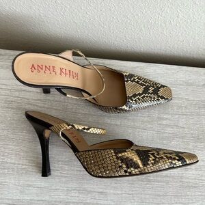 Anne Klein Snake Skin Leather Heels